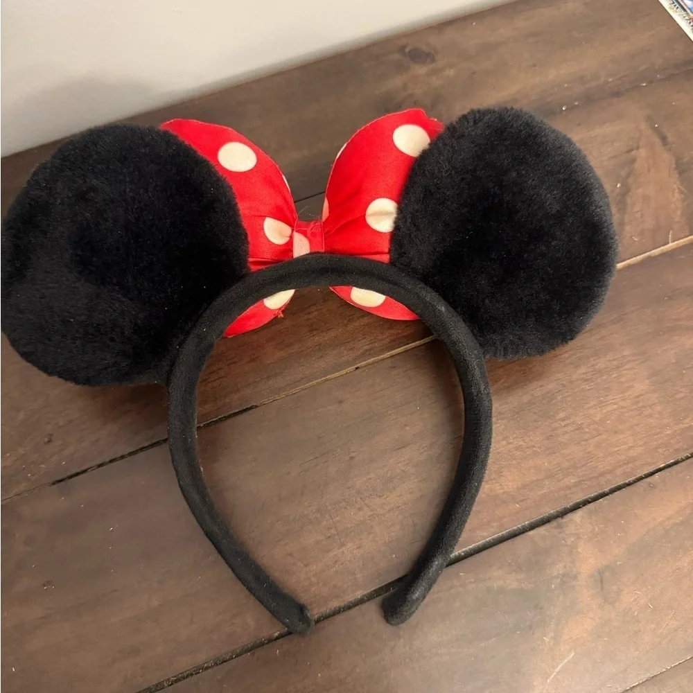 Minnie Mouse Polka Dot Bow Ear Headband for Adults